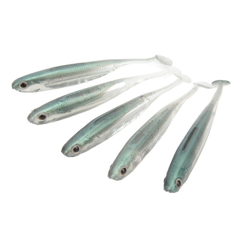 5Pcs Simulated Soft Fish Bait 3D Eyes Environmentally Friendly Silicone