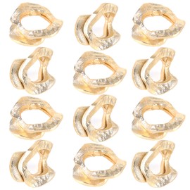 Napkin Ring Holders, Napkin Rings, Napkin Rings Set of 8, Napkin Ring Holders for Cloth Napkins, Round Serviette Rings, Napkin Ring Set, Napkin Ring Bulk - Golden