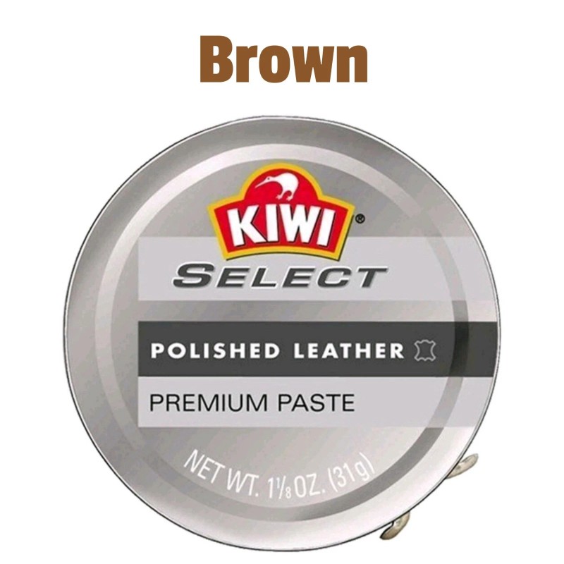 Kiwi Brown Shoe Polish Care Kit 1.13oz + 2 Foam
