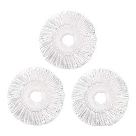 3 PCS Spin Mop Replacement Heads – Universal Microfiber Mop Refills for 360° Rotating Mops, Round Shape Standard Size, Washable & Durable Mop Heads for Wet & Dry Cleaning Floors