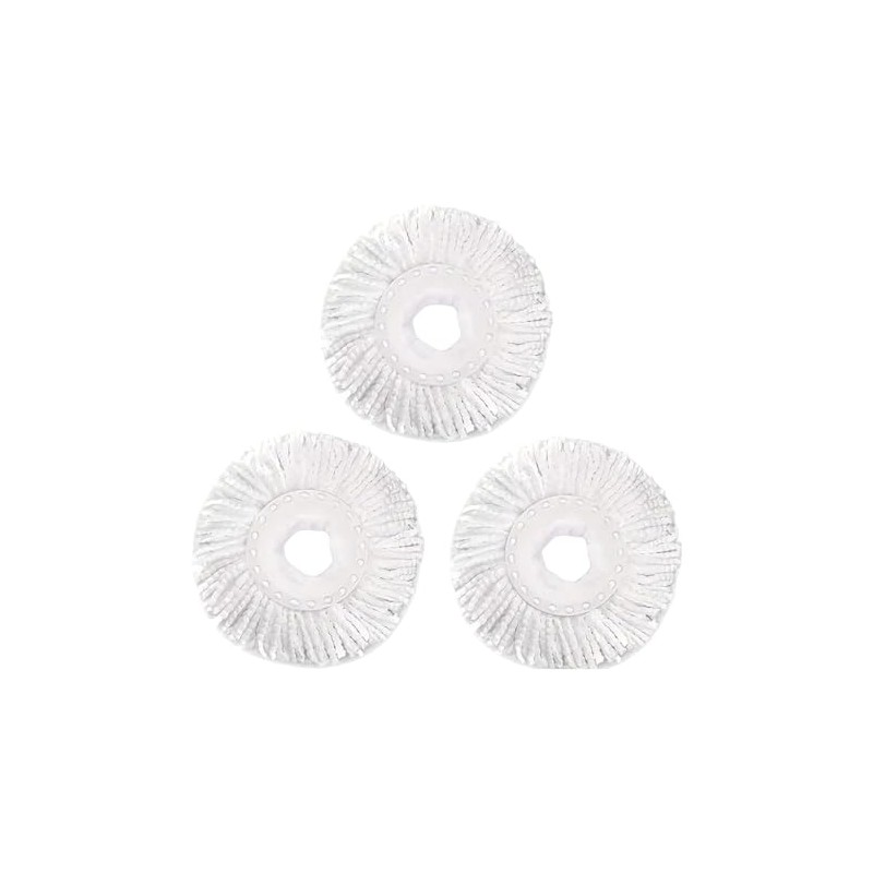 3 PCS Spin Mop Replacement Heads – Universal Microfiber Mop