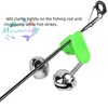 20 Pcs Fishing Rod Alarm Dual Alert Bells Green Silver