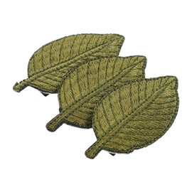 BESPORTBLE 3pcs Embroidered Leaf Shape Hair Barrettes for Sturdy Colored Hair Clips for Daily Wear Parties Cosplay and Special Occasions Easy to Use
