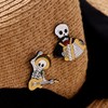 ARFUKA Pack of 5 Brooches Skeleton Brooch Pins Lapel Pin