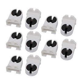 uxcell 10Pcs T5 Fluorescent Light Holder G5 Base Tombstone Lamp Socket AC 500V 2A for LED Fluorescent Tube