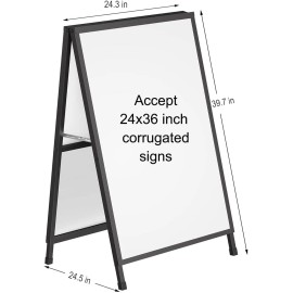 24x36 Inch BARBER SHOP WALK INS WELCOME Double Sided Sidewalk Metal A-frame Sign