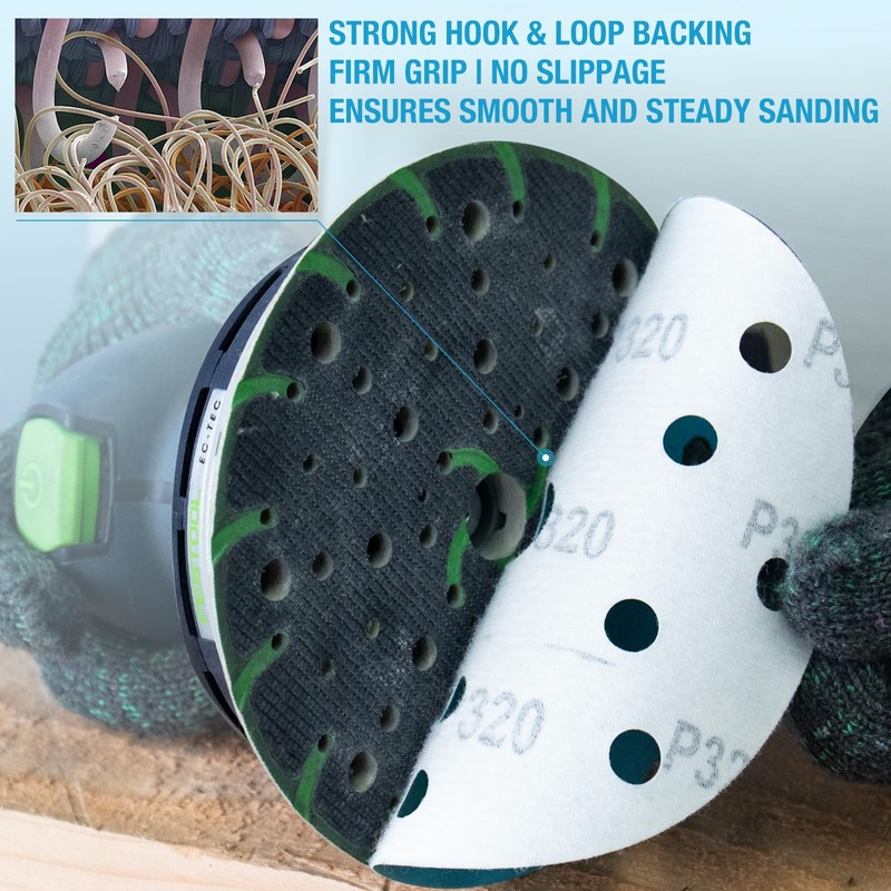 6 Inch 15 Hole Sanding Discs 800 Grit Hook and