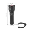 30W Zoomable Flashlights LED Metal Switch Super Bright Flashlight for