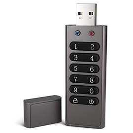 Secure USB Drive, 32GB Encrypted USB Flash Drive Hardware Password Memory Stick with Keypad U Disk Flash