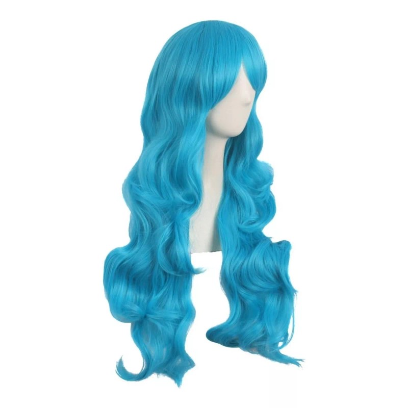 Mapofbeauty Peluca Larga Y Rizada 100 % Fibra Resistente (70