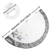 WEWILL 48ââ‚¬ââ‚¬ Luxury Silvery Christmas Tree Skirt with Satin Border