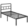 DiaOutro 16 Inch Twin XL Bed Frame with Headboard No