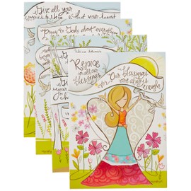 Divinity Boutique (22379N) Greeting Card Assortment: Praying for You, Angels 5 x 7 Inch, Set of 12 - 3 sets of each 4 designs