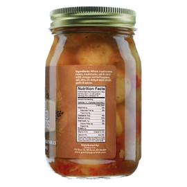 Green Jay Gourmet Marinated Mushrooms in a Jar - Fresh Hand Jarred Vegetables for Cooking & Pantry – Home Grown Pre-Prepared Pickled Marinated Mushrooms – Simple Natural Ingredients - 16 Ounce Jar