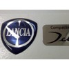 Pair of Side Stickers Compatible Lancia Delta Last Series (Blue/Chrome)