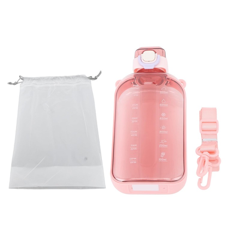 Flat Water Bottle, Travel Water Bottle Clear Appearance for Camping