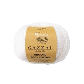 Gazzal 50g Organic Baby Cotton Soft Baby Wool Knitting 100% Cotton Organic 115m/50g Wool Turkish Wool 415