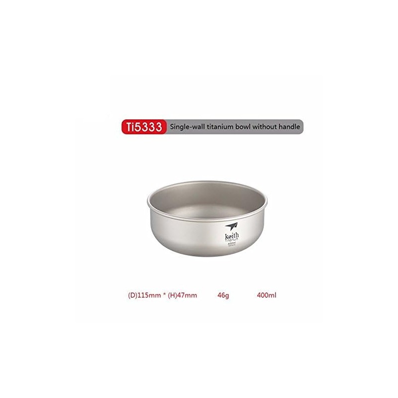 Keith Titanium Camping Bowls 300ml - 900ml for Camping Outdoor