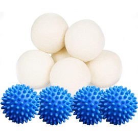 Dryer Balls, Set of 10, Soften Fabrics Naturally, Reusable, Reduce Wrinkles, Saves Drying Time