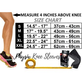 Physix Gear Knee Support Brace - Premium Recovery & Compression Sleeve For Meniscus Tear, ACL, MCL Running - Best Stabilizer Wrap for Squats & Workouts (Single Grey S)