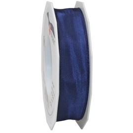 Morex Ribbon French Wired Lyon Ribbon, 1-Inch by 27-Yard Spool, Navy Blue (46425/25-244)