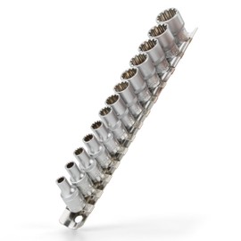13-Piece 1/4 Inch Socket Set I 4-14 mm Nut Socket Set 6-12-Point Torx I Multi-Tooth Inch E-Profile