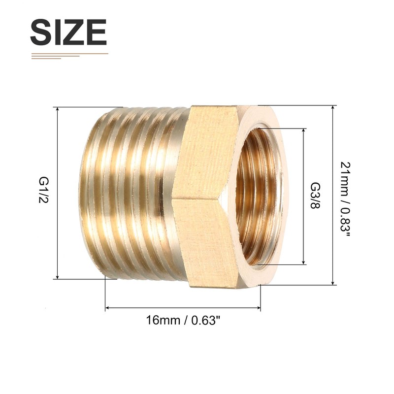 DTGN G1/2 Female x G3/8 Male Brass Pipe Fittings 2