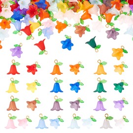 Beadthoven Flower Charms for Necklace Bracelet Earrings Jewelry Making, Acrylic