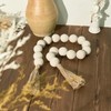 50" Long Ribbed Extra Large Wood Bead Garland with 2"