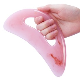 Anzhix Gua Sha Massage Tool with Handle - Resin Large Lymphatic Drainage Massager - Guasha Scraping Tool - Body Sculpting - Anti Cellulite - Women & Men - Back, Neck, Leg, Face