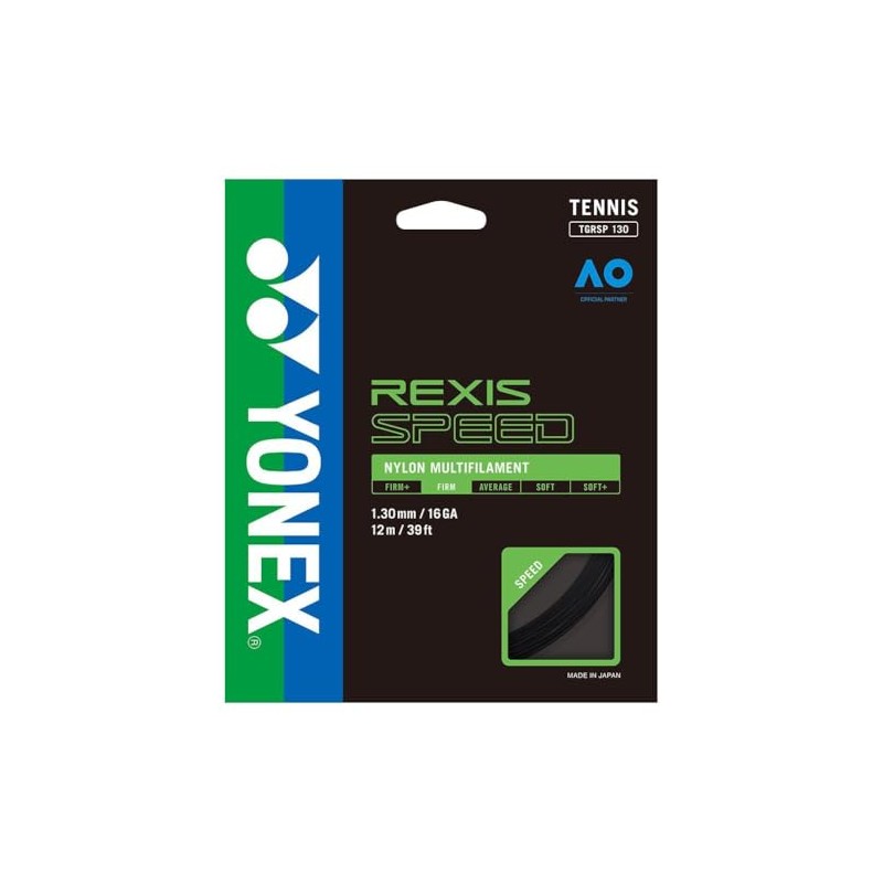 YONEX REXIS Speed 130 White, 12M Set, 16, 1.30mm (RTGS130)