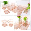 Ciieeo 2PCS Rose Gold Iron Art Storage Basket Nordic Style