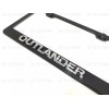 License Plate Frame 1pc 3D OUTLANDER Emblem Badge BLACK Stainless