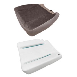 Mievlyo Tan Driver Side Bottom Cloth Seat Cover & Foam Cushion Compatible with Dodge Ram 1500 2500 3500 SLT 2002 2003 2004 2005