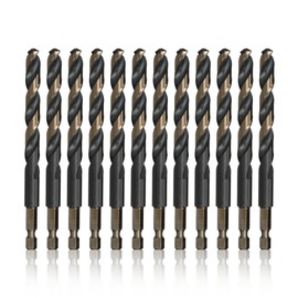 1/8" Quick Change Hex Shank High Speed Steel Drill Bit, KFDHEX Series (Pack of 12)