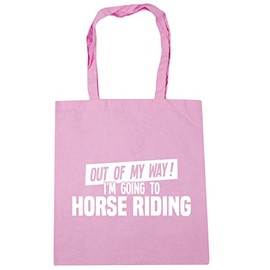 Hippowarehouse Out of My Way I'm Going to Horse Riding Tote Shopping Gym Beach Bag 42cm x38cm, 10 litres