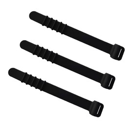 Wiring Band, Cable Ties & Cable Belt Storage Belt Included, Charging Cable/Cable/Audio Cable/Outlet Cable, 10 Pieces, 4.4 Inches (11.2 cm) (Black)