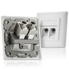 deleyCON 8x Keystone Module CAT 6a Jack - Fully Shielded