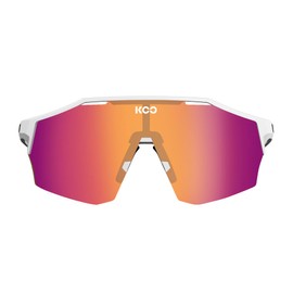Ku ALIBI White MATT Sunglasses PHOTOCHROMIC FUCHSIA PINK (Dimmable) Large