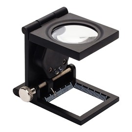 10X LED Leselupe Lupe Klappbare Zink Legierung Lupe mit Maßstab für Textile Optische Schmuckwerkzeug Beleuchtung Tischlupe mit Licht für Senioren, Inspektion, Reparatur, Handarbeiten und Hobby