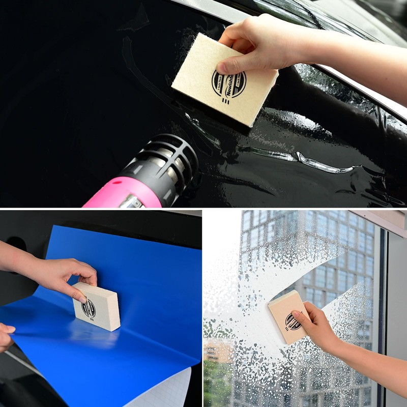 NEWISHTOOL 3 PCS Wool Felt Squeegee Window Tint Tools, 1