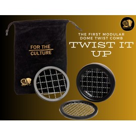 Twist It Up V5 Modular Dome Comb - 3-in-1 Hair Twisting Tool for Black Men's Curls and Hair Sponging - Alternative to Tennis Racket Combs