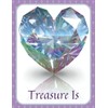 Treasure Is 1 (M) Beautiful Crystal Heart Journal Notebook, Graphics