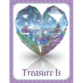 Treasure Is 1 (M) Beautiful Crystal Heart Journal Notebook, Graphics Interior, Pretty Back Cover: A Lovely Present Gift For Crystal Lovers Women Girls Kids Teens! This Cover Available In Sizes S-M-L