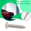 eMagTech 40pcs 3/4" Anti-Theft Number Plate Security Screws Anti-Vandal Clutch