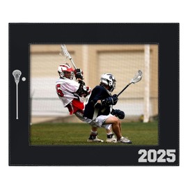 ThisWear Sentimental Photo Frame Lacrosse 2025 Leatherette 8x10 Photo Frame Black