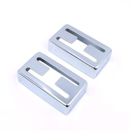 Alnicov Humbucker Pickup Covers,2Pcs H-hold Nickel Pickup Cover Set for LP Electric Guitars(Silver)