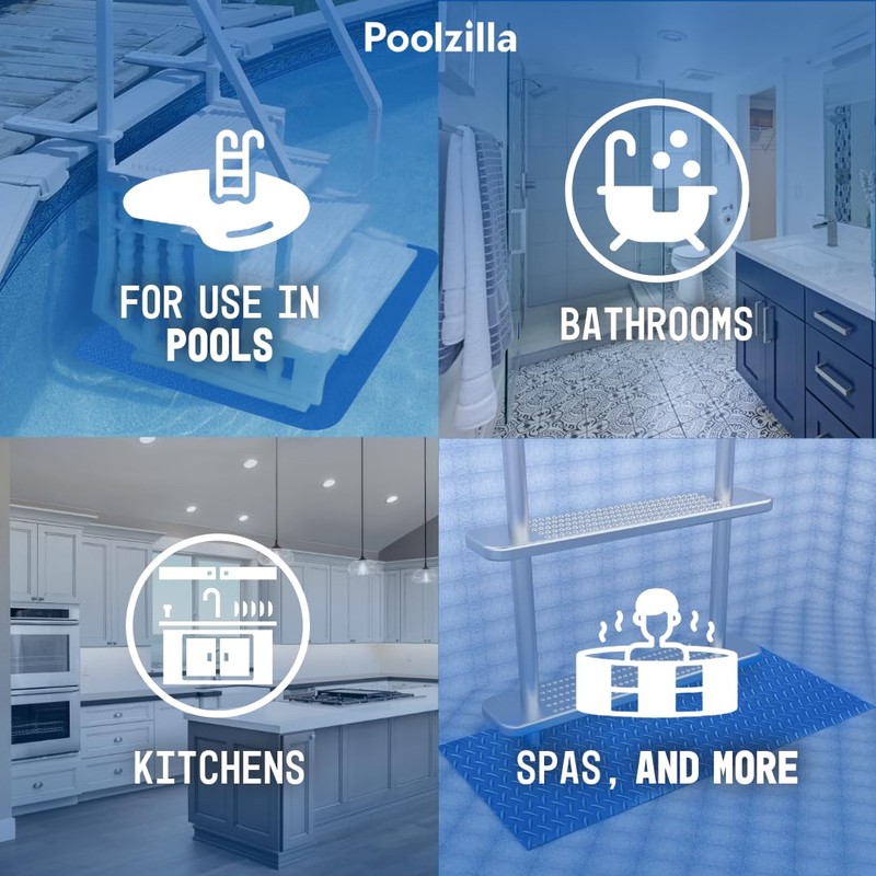 Poolzilla Swimming Pool Ladder Mat - 36" x 48" -