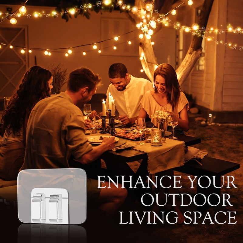 Hooks for Outdoor String Lights Clips: Heavy Duty Cable Clips