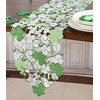 GRANDDECO St. Patrick's Day Spring Table Runner,Applique Embroidered Cutwork Clover